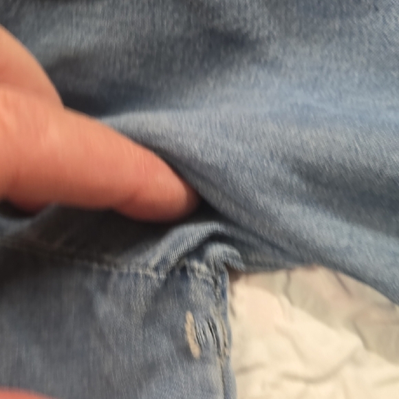 Caribbean Joe Blue Lace-Up Blouse - Picture 5 of 8